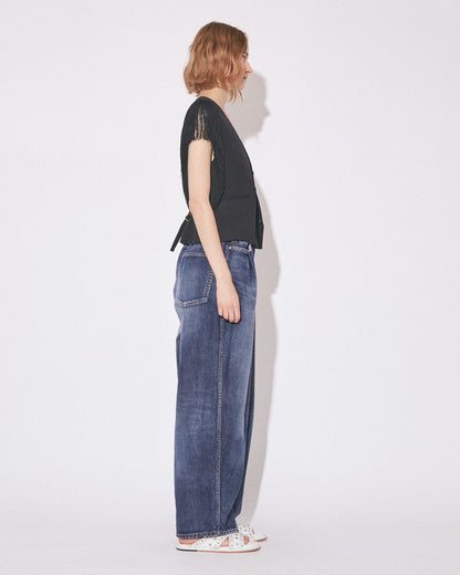 【beautiful people - ビューティフルピープル】left hand twilldenim wide pants vintage / INDIGO（デニム/インディゴ)
