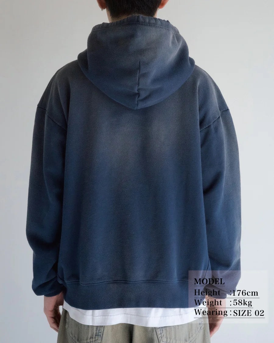 【ANACHRONORM - アナクロノーム】FADED FULL ZIP HOODIE / NAVY (パーカー/ネイビー)
