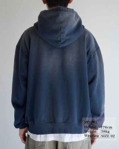 【ANACHRONORM - アナクロノーム】FADED FULL ZIP HOODIE / NAVY (パーカー/ネイビー)