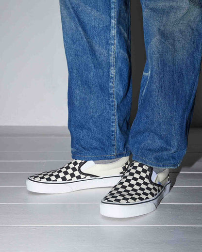 【VANS - ヴァンズ】 Ua Classic Slip-On / BLACK / WHITE CHECKERBOARD (スニーカー / ブラック / ホワイトチェッカーボード)