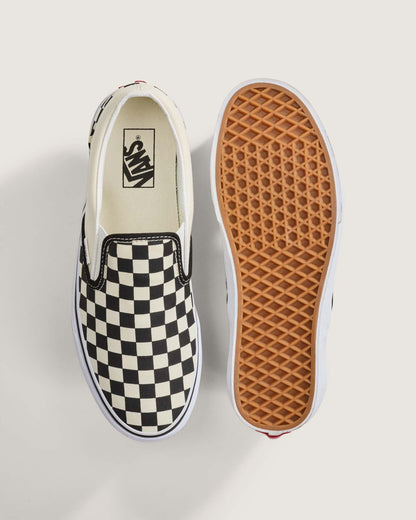 【VANS - ヴァンズ】 Ua Classic Slip-On / BLACK / WHITE CHECKERBOARD (スニーカー / ブラック / ホワイトチェッカーボード)