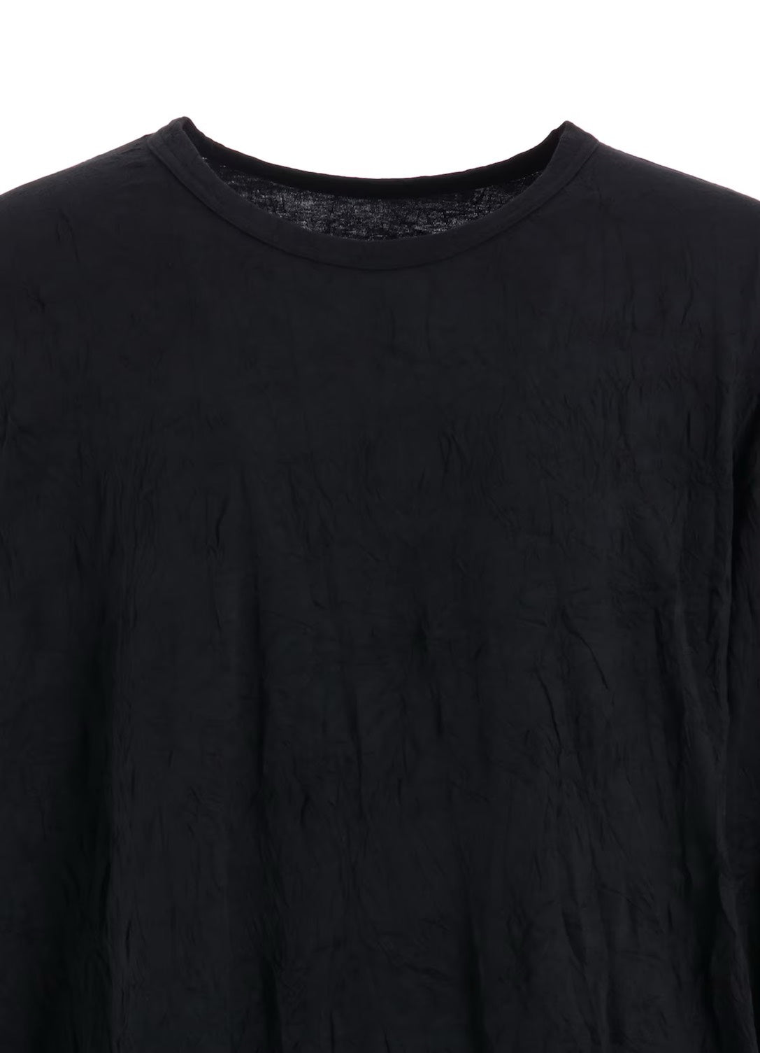 【Ground Y - グラウンドワイ】CATCH WASHER HEM ROUND JUMBO T-SHIRT LONG SLEEVES / BLACK(Tシャツ/ブラック)