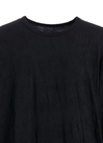 【Ground Y - グラウンドワイ】CATCH WASHER HEM ROUND JUMBO T-SHIRT LONG SLEEVES / BLACK(Tシャツ/ブラック)