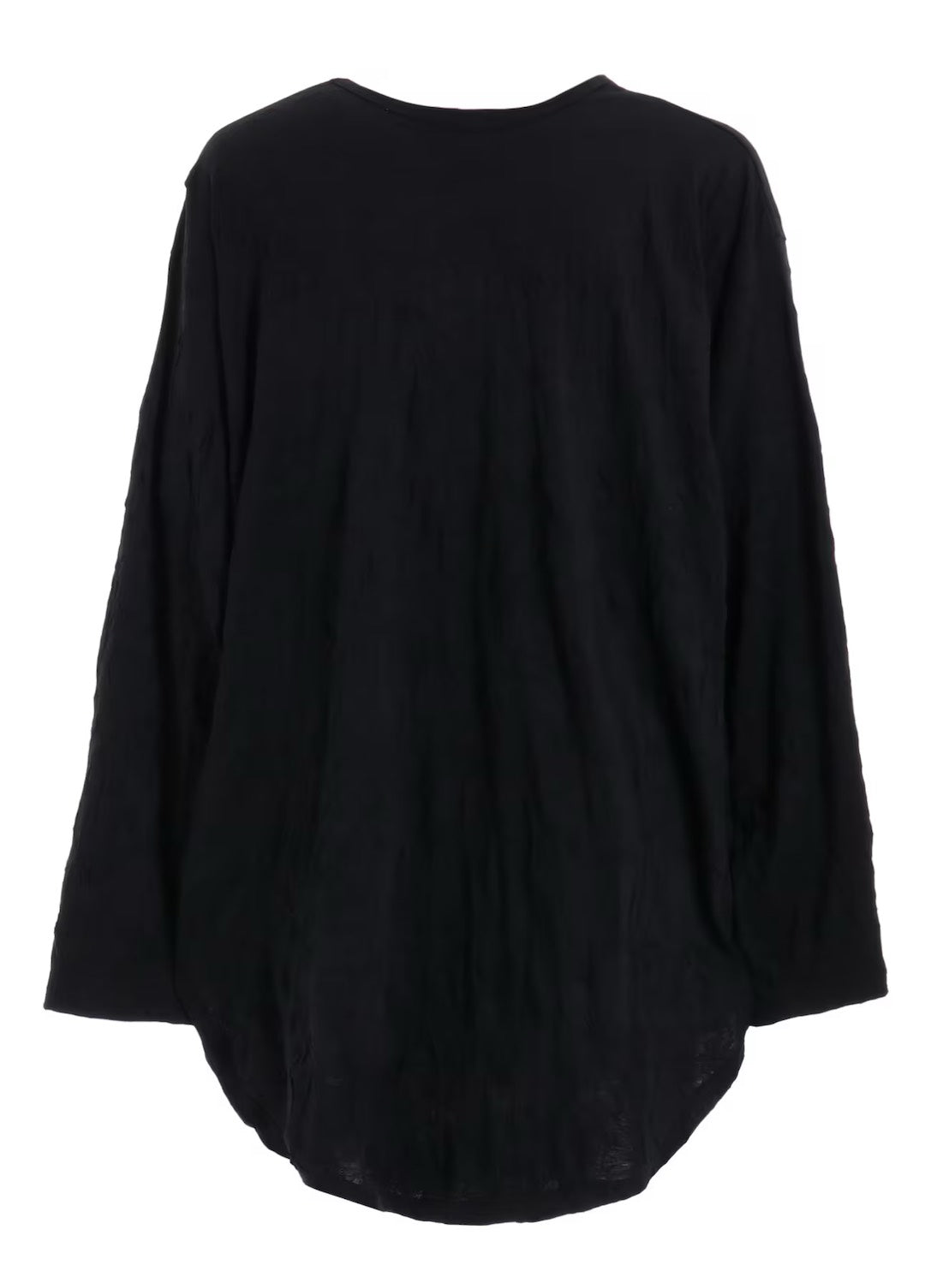 【Ground Y - グラウンドワイ】CATCH WASHER HEM ROUND JUMBO T-SHIRT LONG SLEEVES / BLACK(Tシャツ/ブラック)
