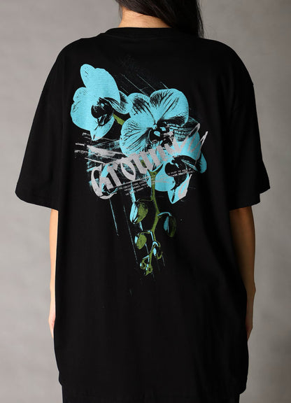 【Ground Y - グラウンドワイ】JERSEY ORCHID T-SHIRT / BLACK(Tシャツ/ブラック)