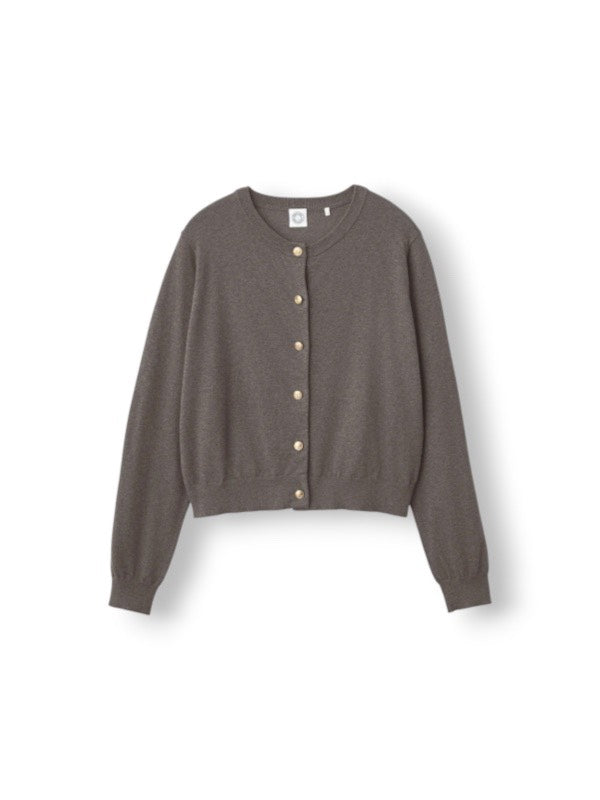 【ORCIVAL - オーシバル】Women's High-gauge Cotton Jersey Cardigan / GREIGE(カーディガン/グレージュ)