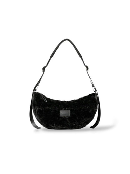 【beautiful people - ビューティフルピープル】PERTEX & boa shoulder bag / BLACK (ショルダーバッグ/ブラック)