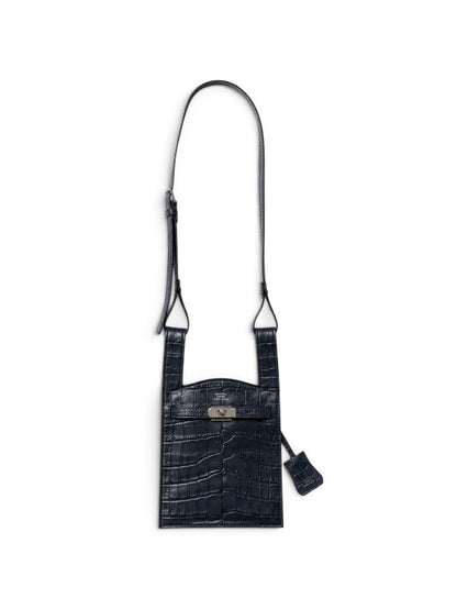 【beautiful people - ビューティフルピープル】croco emboss market shoulder bag / NAVY (ショルダーバッグ/ネイビー)