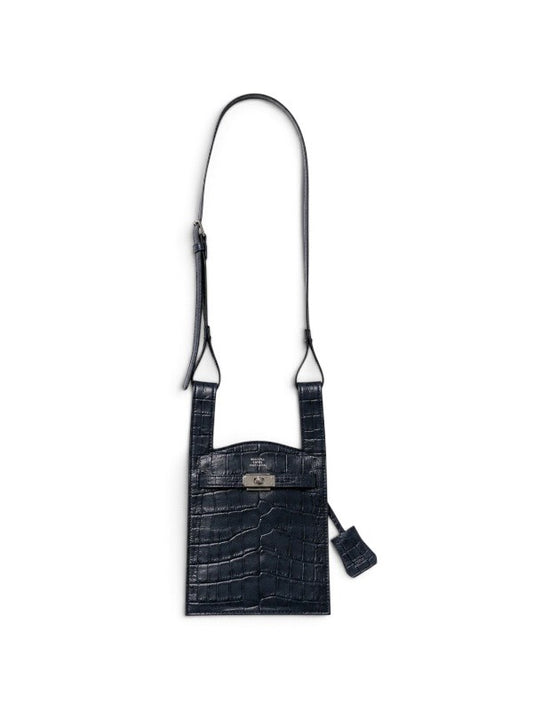 【beautiful people - ビューティフルピープル】croco emboss market shoulder bag / NAVY (ショルダーバッグ/ネイビー)