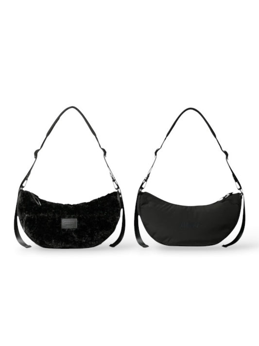 【beautiful people - ビューティフルピープル】PERTEX & boa shoulder bag / BLACK (ショルダーバッグ/ブラック)