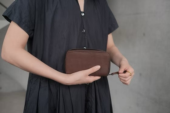 【Christian Peau - クリスチャンポー】CP 05138 -Cow leather/ DARK BROWN(財布/ダークブラウン)