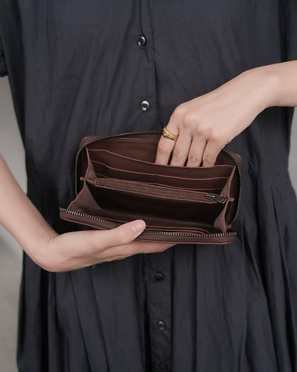 【Christian Peau - クリスチャンポー】05137 CP F -Cow leather/ DARK BROWN(財布/ダークブラウン)