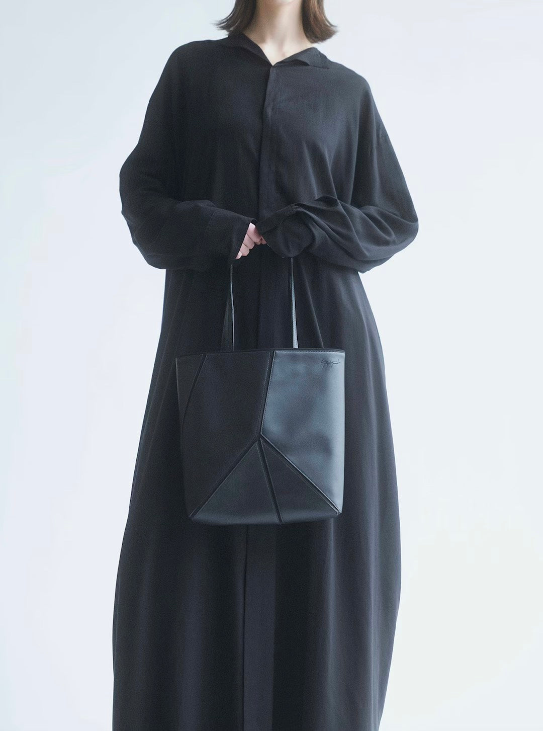 【Discord Yohji Yamamoto - ディスコード ヨウジヤマモト】Panel tote / BLACK (バッグ/ブラック)