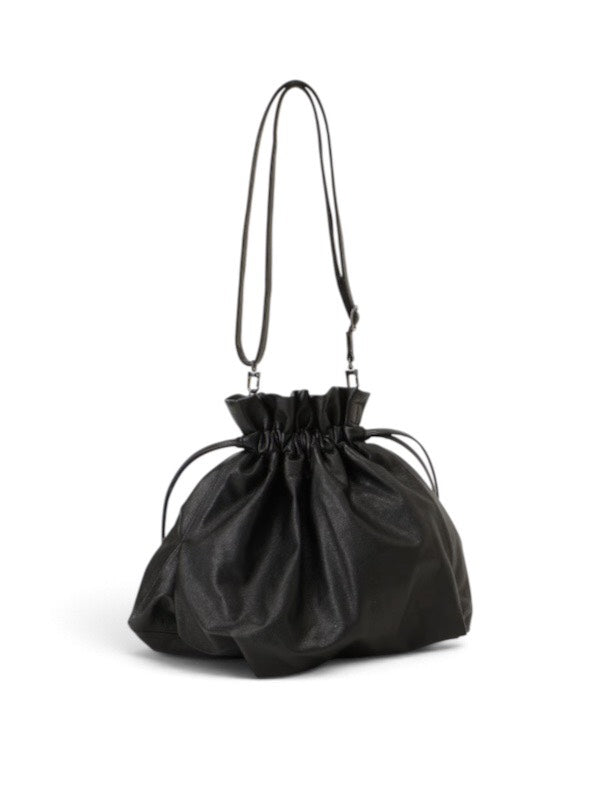【Discord Yohji Yamamoto - ディスコード ヨウジヤマモト】 Unevenness drawstring shoulder / BLACK (バッグ/ブラック)