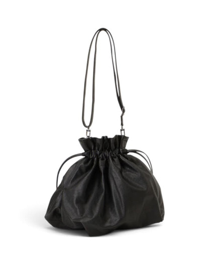 【Discord Yohji Yamamoto - ディスコード ヨウジヤマモト】 Unevenness drawstring shoulder / BLACK (バッグ/ブラック)