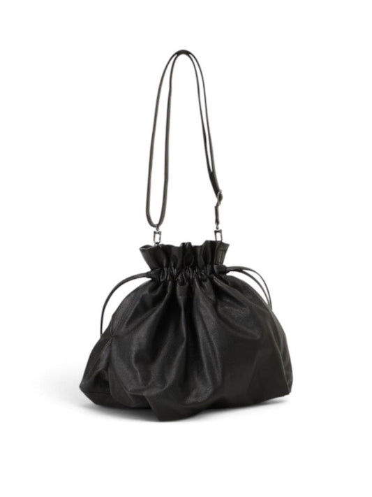【Discord Yohji Yamamoto - ディスコード ヨウジヤマモト】 Unevenness drawstring shoulder / BLACK (バッグ/ブラック)