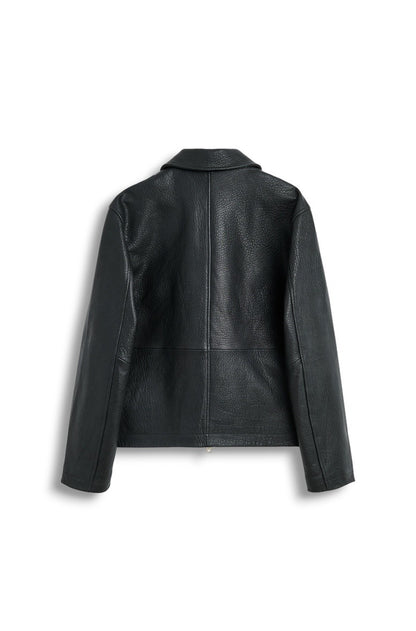 【SUN FLOWER - サンフラワー】Short Leather Jacket  / Black (ジャケット/ブラック)