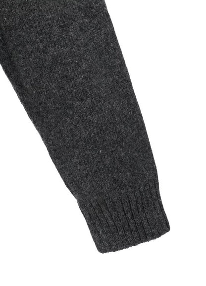 【Y's - ワイズ】 7G JERSEY PATCH APPLIQUE KNIT PULLOVER/ CHARCOAL (ニット/チャコール)