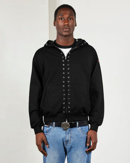 【PLEASURES - プレジャーズ】DANE STUDDED HOODIE / BLACK (フーディ/ブラック)