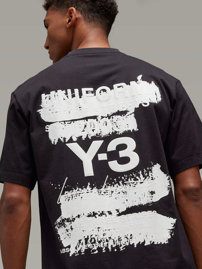 【Y-3 -ワイスリー】U GFX SS TEE / BLACK(Tシャツ/ブラック)