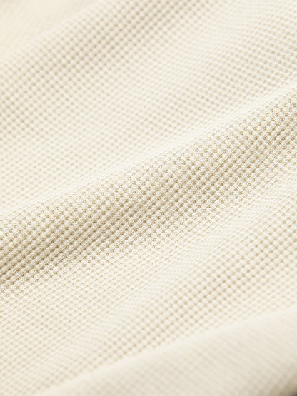 【ANACHRONORM - アナクロノーム】AN370 DESIGN STITCH WAFFLE L/S T-S / BEIGE (Tシャツ/ベージュ)
