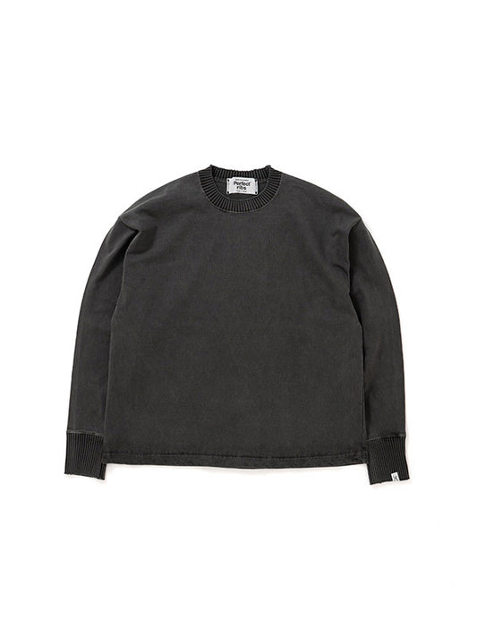 【Perfect ribs® - パーフェクトリブス】Long Sleeve T Shirts / Fade Black (Tシャツ/フェードブラック)