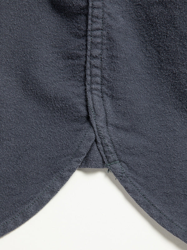 【ANACHRONORM - アナクロノーム】AN380 COTTON SUEDE WIDE SHIRTS BLUE GRAY / BLUE GRAY (シャツ/ブルーグレー)