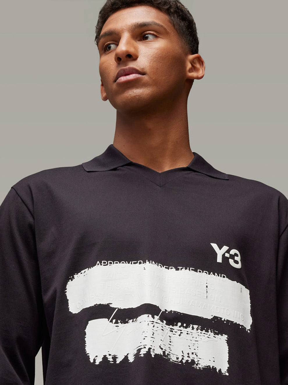 【Y-3 -ワイスリー】U GFX LOGO LS T / BLACK(Tシャツ/ブラック)