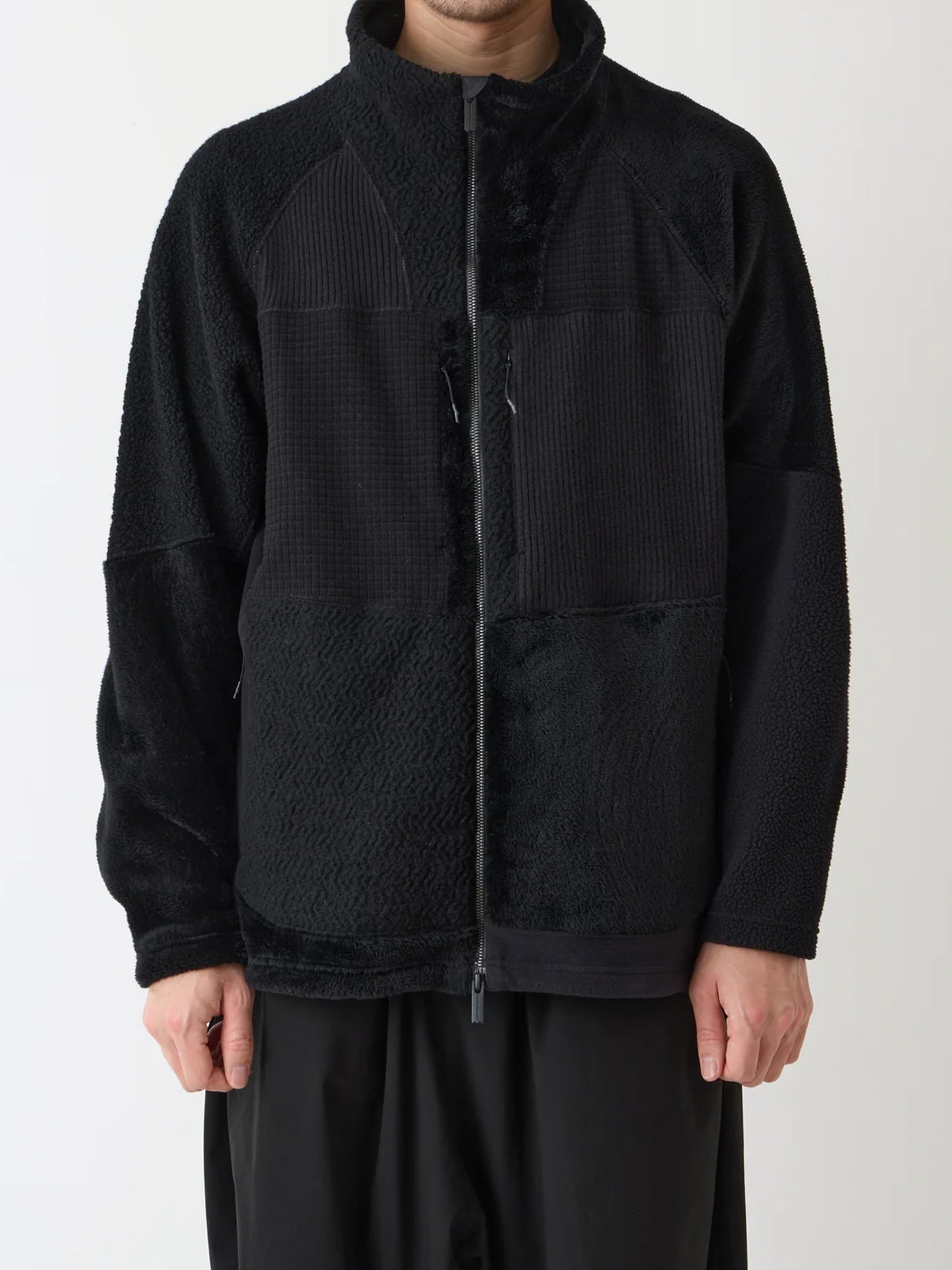【White Mountaineering - ホワイトマウンテニアリング】POLARTEC FLEECE ZIP UP BLOUSON / BLACK (フリースブルゾン/ブラック)