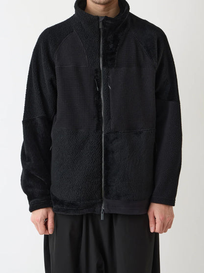 【White Mountaineering - ホワイトマウンテニアリング】POLARTEC FLEECE ZIP UP BLOUSON / BLACK (フリースブルゾン/ブラック)
