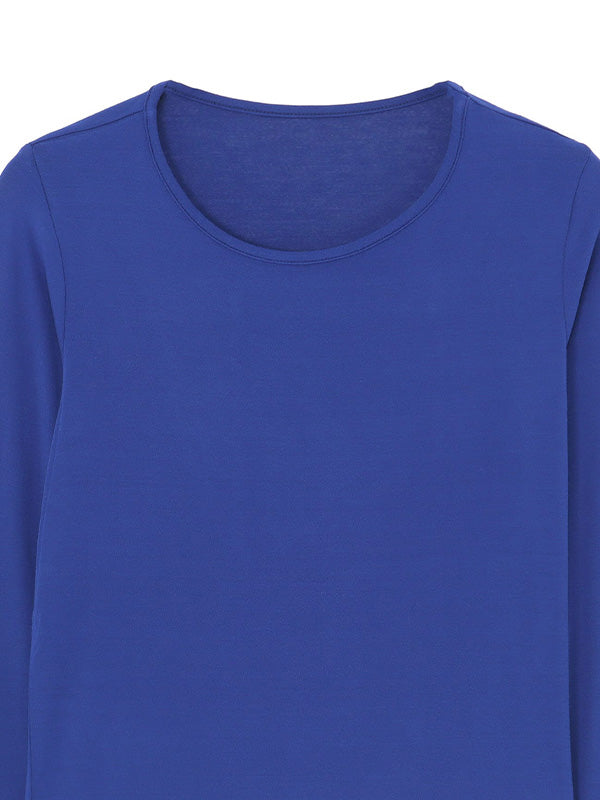 【Y's - ワイズ】RAYON JERSEY ROUND NECK LONG SLEEVE T/BLUE(Tシャツ/ブルー)