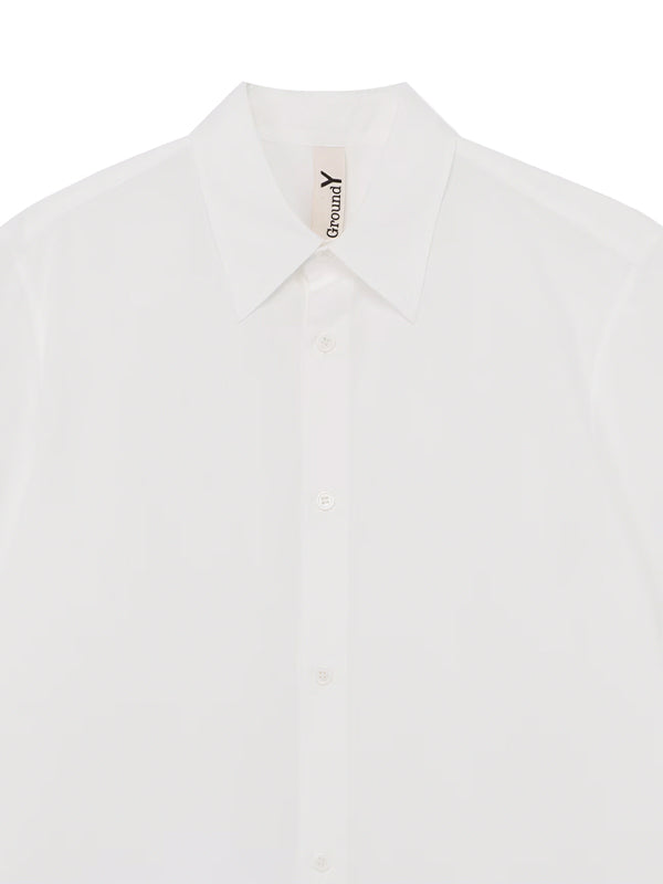 【Ground Y - グラウンドワイ】COTTON POLYESTER SHIRT CROSS SHORT SLEEVE SHIRT(シャツ/ホワイト)