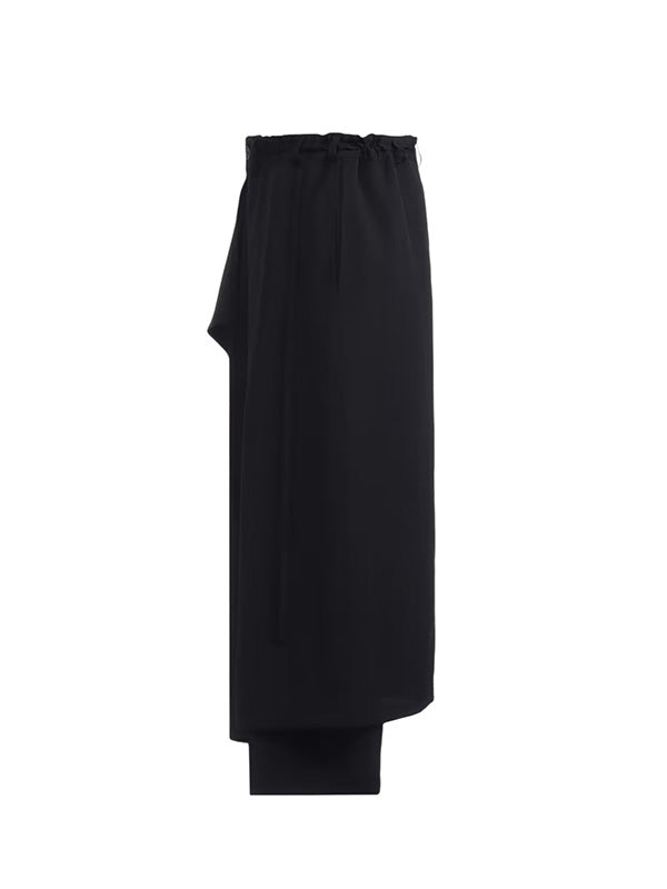 【Ground Y - グラウンドワイ】WOOL GABARDINE BOUND SKIRT PANTS / BLACK(パンツ/ブラック)