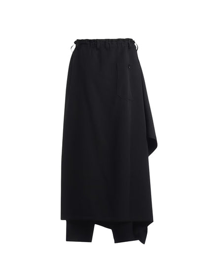 【Ground Y - グラウンドワイ】WOOL GABARDINE BOUND SKIRT PANTS / BLACK(パンツ/ブラック)