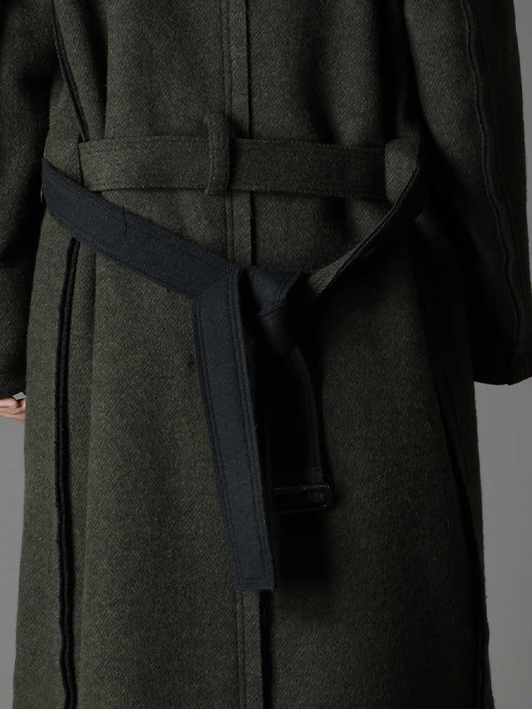 Ground Y - グラウンドワイ】DOUBLE WEAVE MELTON UNRRIMMED HOODED