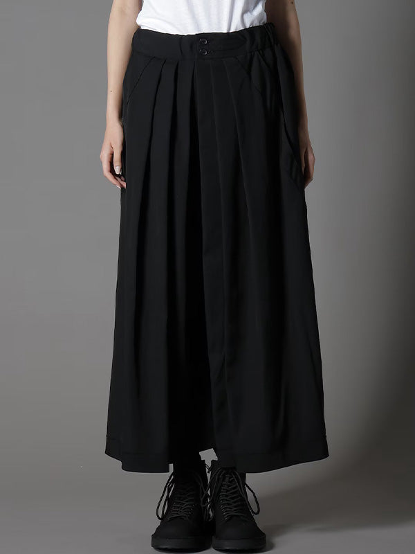 【Ground Y - グラウンドワイ】WOOL GABARDINE GY HAKAMA TYPE1 / BLACK(パンツ/ブラック)