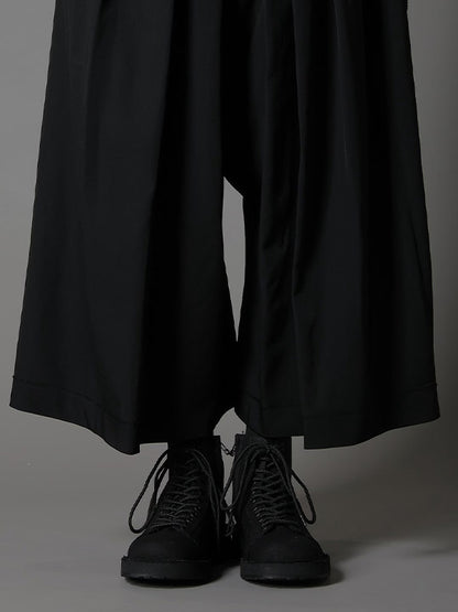 【Ground Y - グラウンドワイ】WOOL GABARDINE GY HAKAMA TYPE1 / BLACK(パンツ/ブラック)
