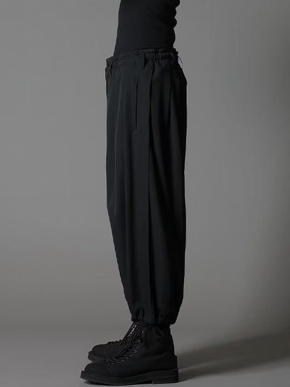 【Ground Y - グラウンドワイ】WOOL GABARDINE BALLOON PANTS / BLACK(パンツ/ブラック)