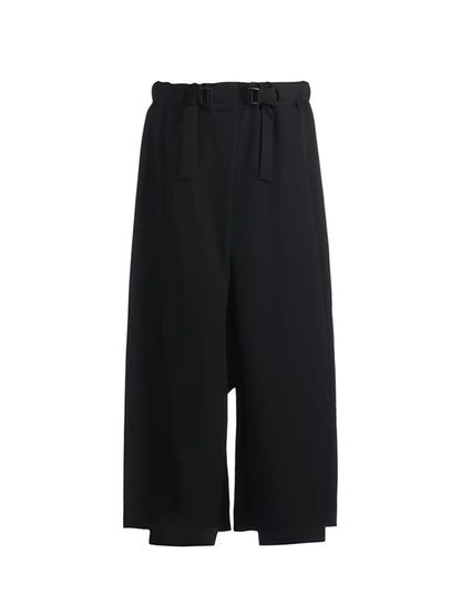 【Ground Y - グラウンドワイ】WOOL GABARDINE GY HAKAMA TYPE1 / BLACK(パンツ/ブラック)