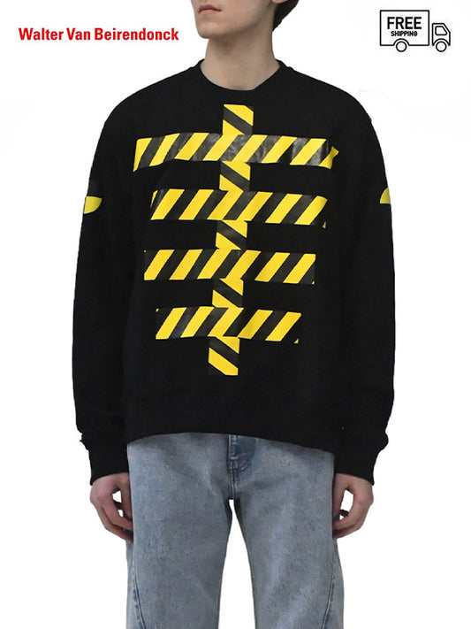 30%OFF【Walter Van Beirendonck- ウォルターヴァンベイレンドンク】TAPE SKELETON SWEAT OVERSIZED / BLACK (スウェットシャツ/ブラック)