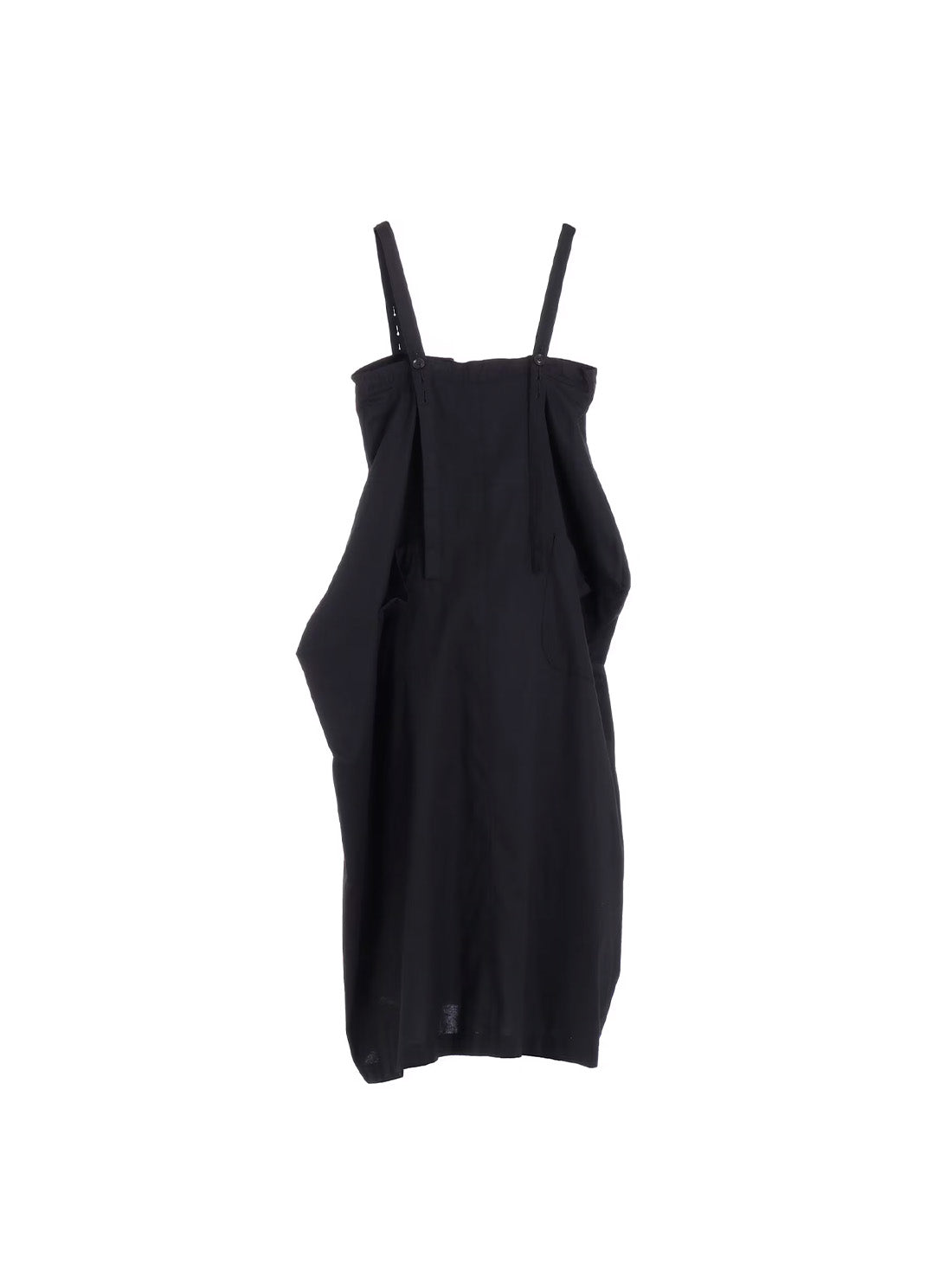 【Y's - ワイズ】Y's BORN PRODUT THIN COTTON TWILL ASYMMETERIC SHOULDER STRAP DRESS /BLACK(ドレス/ブラック)