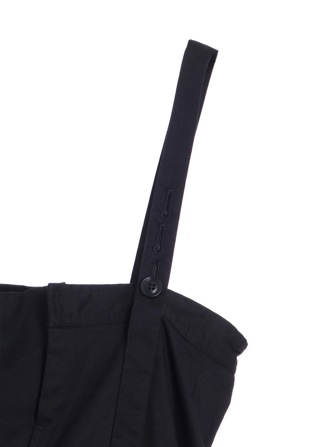 【Y's - ワイズ】Y's BORN PRODUT THIN COTTON TWILL ASYMMETERIC SHOULDER STRAP DRESS /BLACK(ドレス/ブラック)