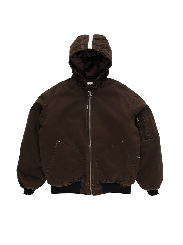 【POP TRADING COMPANY - ポップ トレーディング カンパニー】HOODED FLIGHT JACKET / DELICIOSO(アウター)