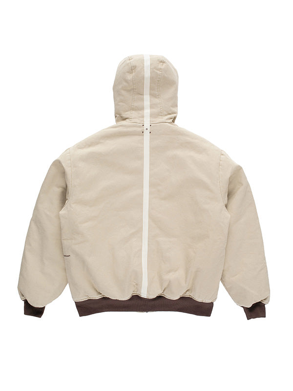 【POP TRADING COMPANY - ポップ トレーディング カンパニー】HOODED FLIGHT JACKET / WHITE PEPPER(アウター)