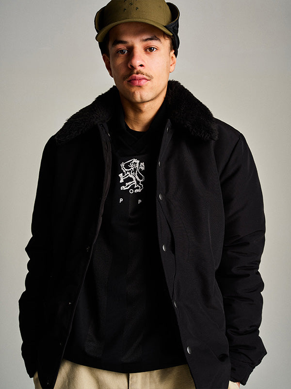【POP TRADING COMPANY - ポップ トレーディング カンパニー】PADDED JACKET / BLACK(アウター/ブラック)