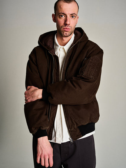 【POP TRADING COMPANY - ポップ トレーディング カンパニー】HOODED FLIGHT JACKET / DELICIOSO(アウター)