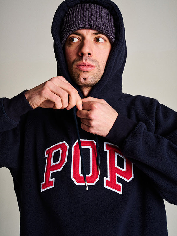 【POP TRADING COMPANY - ポップ トレーディング カンパニー】ARCH HOODED SWEAT / NAVY(フーディー/ネイビー)
