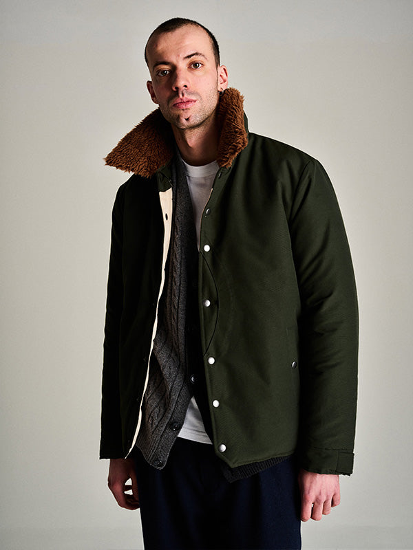 【POP TRADING COMPANY - ポップ トレーディング カンパニー】PADDED JACKET / DUFFL GREEN(アウター/グリーン)