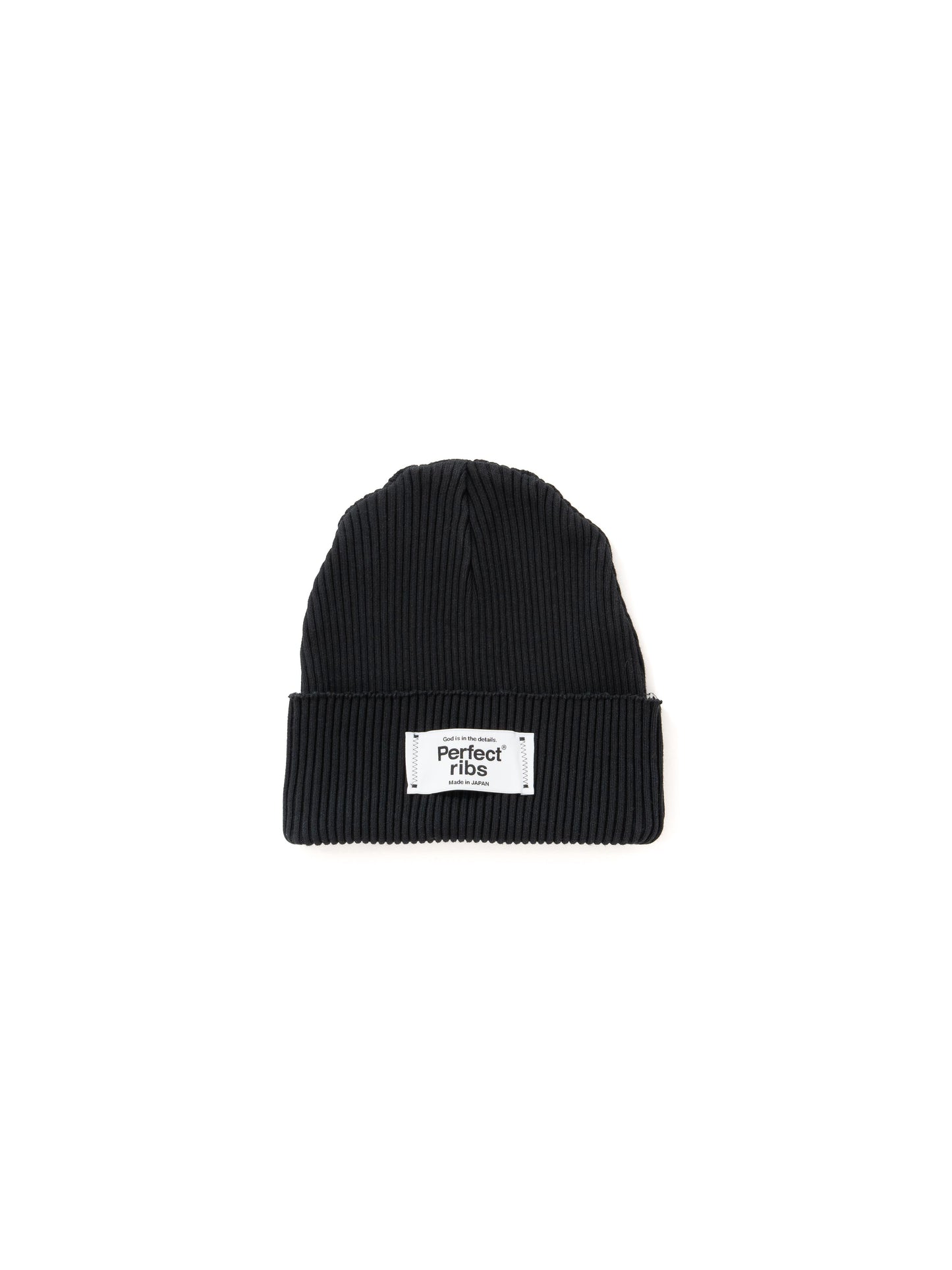 【Perfect ribs® - パーフェクトリブス】Rib Beanie Cap / Black(ニット帽/ブラック)