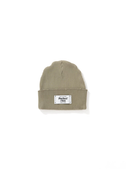 【Perfect ribs® - パーフェクトリブス】Rib Beanie Cap / Army Green(ニット帽/アーミーグリーン)